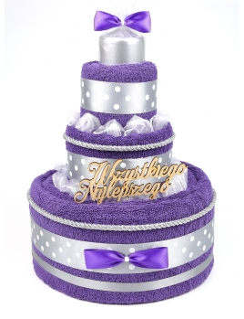 Tort z ręczników jako prezent na ślub, urodziny lub jubileusz